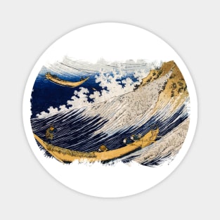 ✪ HOKUSAI Japan Ocean Waves ✪ Retouched Fan Art Historic Japanese Woodblock Magnet